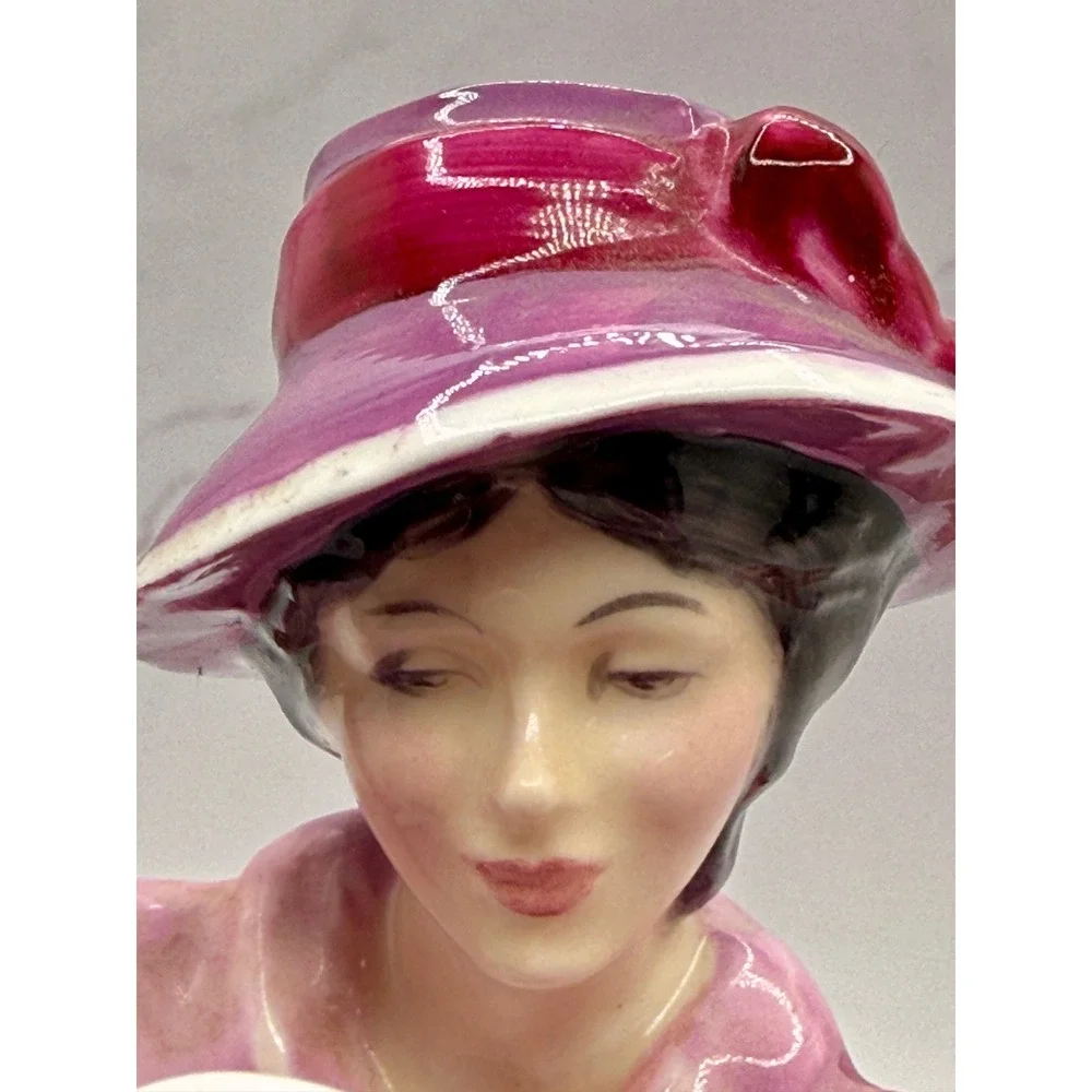 Royal Doulton Lady Pamela HN 2718 Pink Magenta Bone China Figurine England 1973